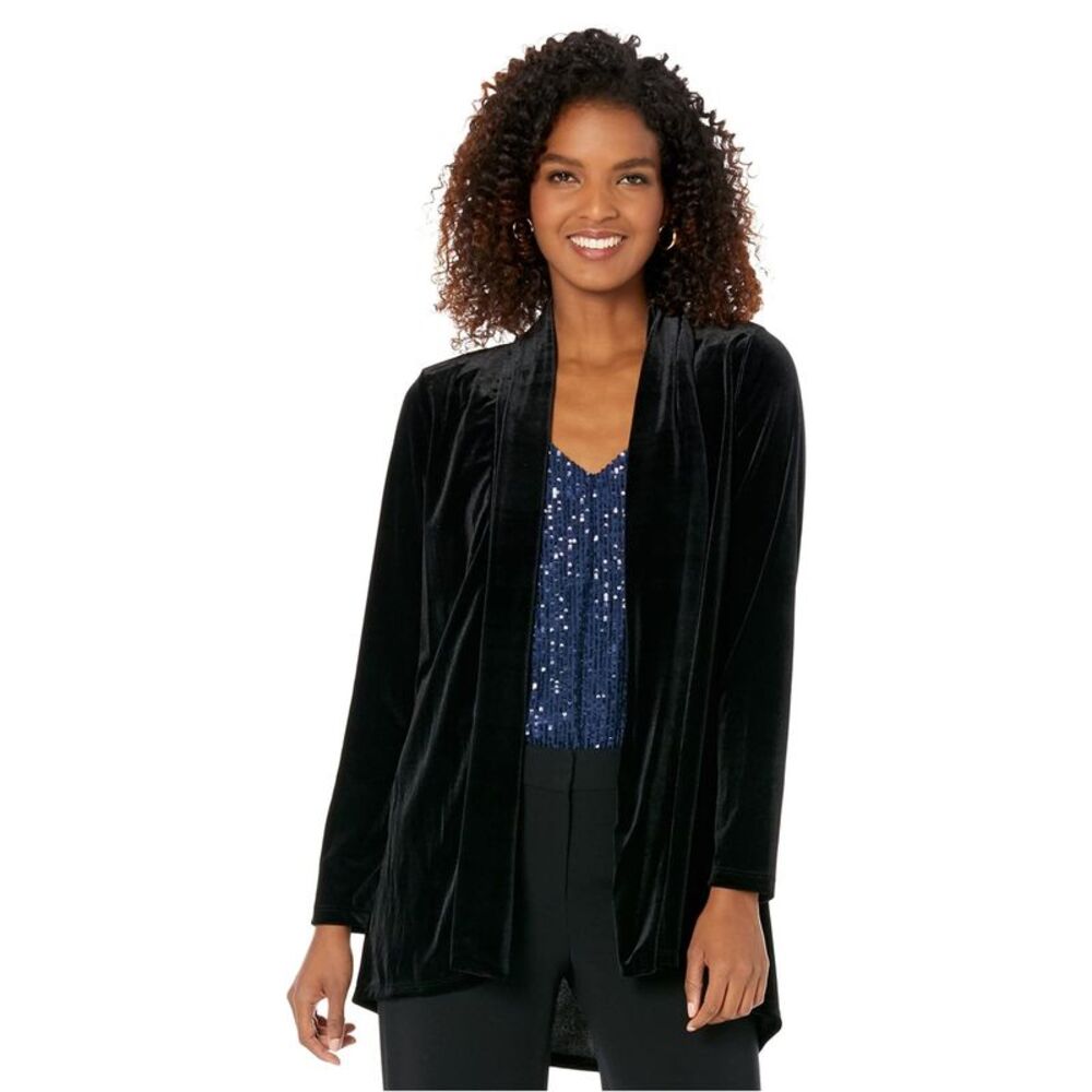Vince Camuto Womens Velvet Shawl Collar Cardigan Sweater, NWT